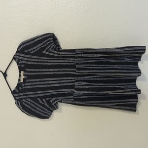 LOFT Textured Stipe Dress